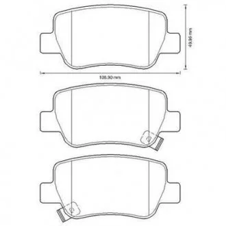 Тормозные колодки задние TOYOTA AVENSIS Jurid 572627J