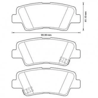 KIA Тормозные колодки задн.Carens,Ceed,Soul,Hyundai i10,20,30,40,Tucson Jurid 572629J