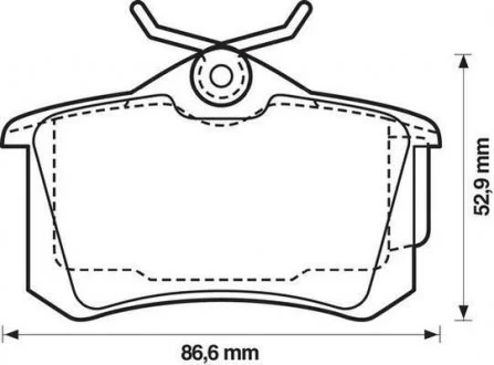 Гальмівні колодки задні RENAULT CLIO/ESPACE/FLUENCE/MEGANE/SCÉNIC Jurid 573005J