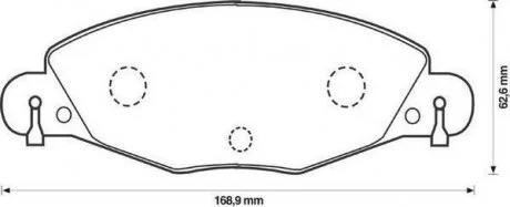 CITROEN Колодки тормозные передние C5 2.2HDI-3.0 01- Jurid 573029JC