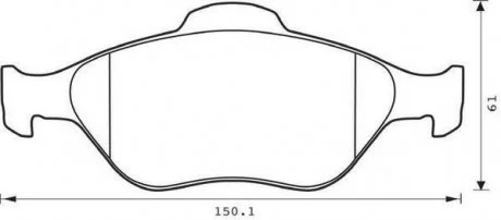 Тормозные колодки передние FORD FIESTA/FUSION/KA/PUMA MAZDA 121/2 Jurid 573041J