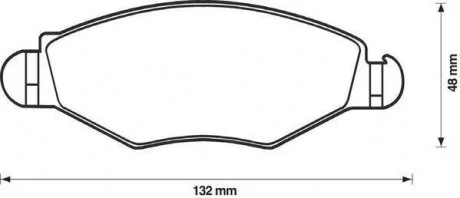 Тормозные колодки передние PEUGEOT 206/306 CITROËN XSARA Jurid 573051J