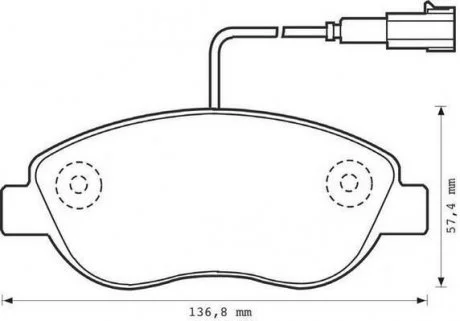 Тормозные колодки передние FIAT BRAVO/DOBLO/FIORINO/PUNTO/MULTIPLA/LINEA ABARTH LANCIA Jurid 573075J