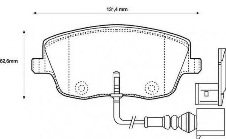 Тормозные колодки передние VW POLO SKODA FABIA/ROOMSTER SEAT CORDOBA/IBIZA Jurid 573101J