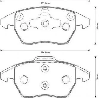 Тормозные колодки передние CITROËN C4 PEUGEOT 207/208/3008/307/308/408/RCZ Jurid 573134J
