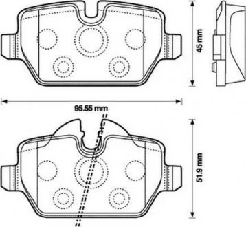 Тормозные колодки задние BMW 1 / 3 Jurid 573136J