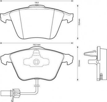 Тормозные колодки передние Audi A6 Jurid 573145J (фото 1)