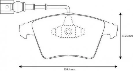 Колодки тормозные VW T5/T6 Jurid 573159J