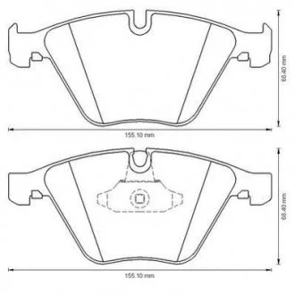 BMW Тормозные колодки передн.3 E90,X1 E84 05- Jurid 573181J