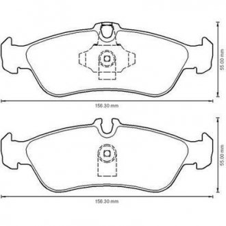 Гальмівні колодки задні Mercedes Sprinter /G VW LT Jurid 573191J
