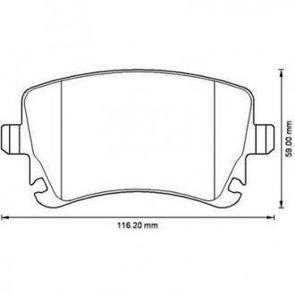 Гальмівні колодки задні Audi A4 / A6 / A8 Jurid 573219J (фото 1)