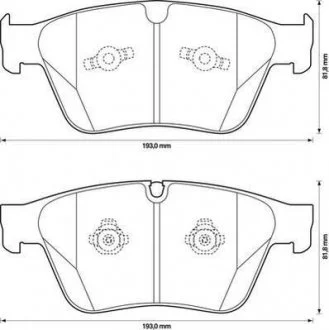 Тормозные колодки Mercedes M (W164) ML 63 AMG / R (W251) Class R63 AMG 01/06-> Jurid 573233J