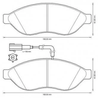 Тормозные колодки передние Peugeot Boxer / Citroen Jumper / Fiat Ducato Jurid 573260J