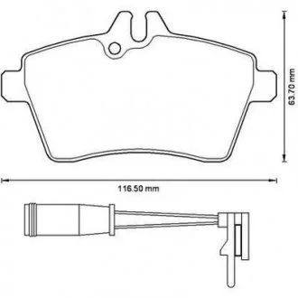 Тормозные колодки передние Mercedes A /B Jurid 573265J
