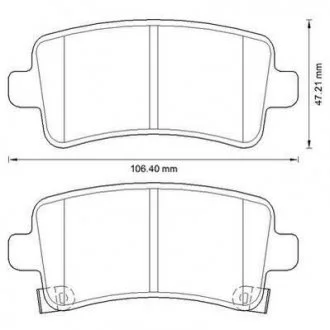 Тормозные колодки передние SAAB 9-5 /Opel Insignia CHEVROLET MALIBU Jurid 573313J