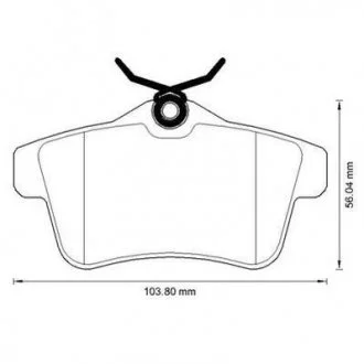 Тормозные колодки задние Citroen C4 / Peugeot 3008 / 5008 Jurid 573315J