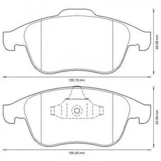 Тормозные колодки передние Renault Scenic / Megane / Laguna /Fluence Jurid 573316J