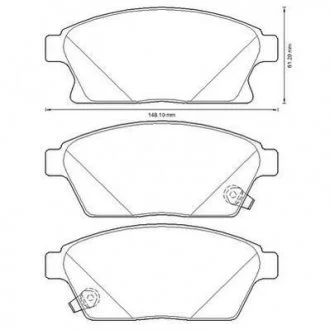 Гальмівні колодки передні Opel Astra /Mokka / CHEVROLET VOLT / Cruze Jurid 573325J