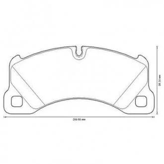 Гальмівні колодки передні Porsche Cayenne, Macan, Panamera / VW Touareg Jurid 573329JC
