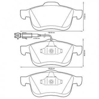 Тормозные колодки передние Fiat Doblo / Opel Combo Jurid 573334J