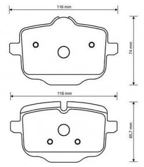 Тормозные колодки BMW 5 (F10) 535i, 550i, 525d, 530d 03/10-> WVA 24703 FMSI: 8669-D1469 Jurid 573353J