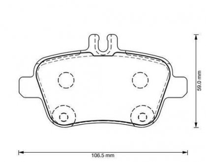Комплект тормозных колодок, дисковый тормоз Jurid 573370J (фото 1)