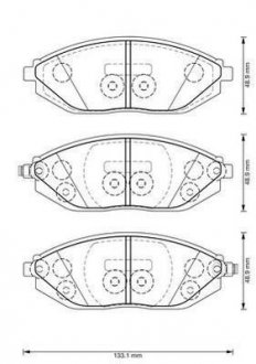 CHEVROLET Гальмівні колодки передн.Spark 10- Jurid 573385J
