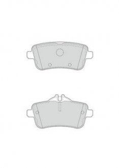 Тормозные колодки задние MB ML / GL W166 2011- (AMG) (без датчика) Jurid 573466J (фото 1)