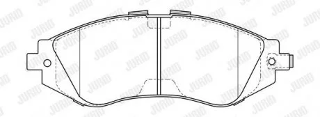 CHEVROLET Тормозные колодки передн.Lacetti, Epica 2.0 Jurid 573718J