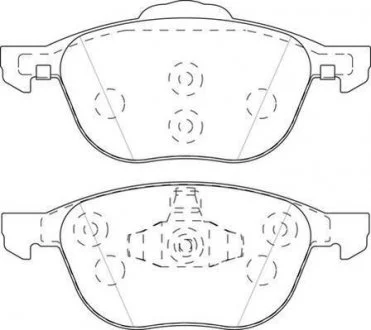 FORD Тормозные колодки передн.C-Max,Focus II,III,Kuga I,II Mazda 3,5,Volvo 03- Jurid 573753J