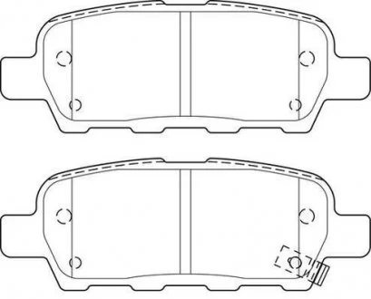Колодки гальмівні Nissan Qashqai/ x-Trail/ Renault Koleos 06/01-> FMSI: 8405-D1288 Jurid 573754J (фото 1)