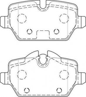 Тормозные колодки MINI Countryman 2010-> FMSI: 8764-D1554 WVA 23623/23624 Jurid 573755J