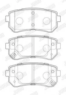 Гальмівні колодки задн. Kia Ceed, Rio, Hyundai Accent Jurid 573757J