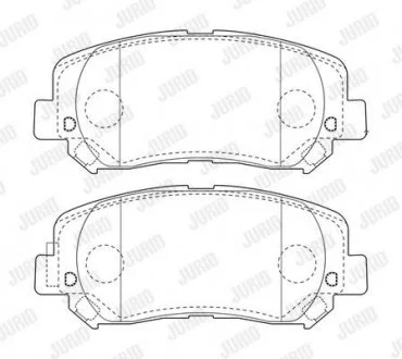 JEEP К-т пер. торми. колодок Cherokee 13- Jurid 573787J