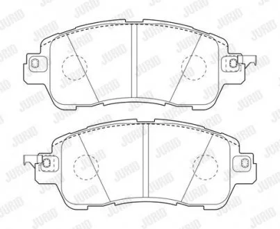 MAZDA Колодки гальмівні пер. 2 14- Jurid 573801J