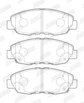 Тормозные колодки передние HONDA CIVIC Jurid 573807J (фото 1)