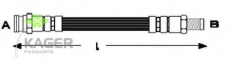 Гальмівний шланг перед. Citroen C25 87- KAGER 38-0226 (фото 1)