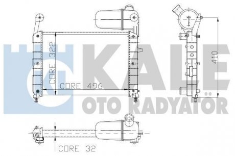 FIAT Радиатор охлаждения Tempra,Tipo 1.4/1.6 88- KALE 101500