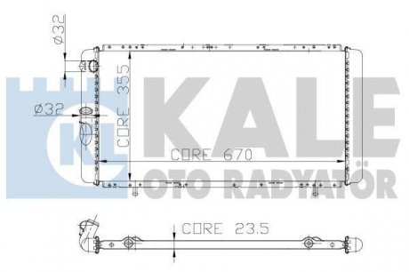 RENAULT Радиатор охлаждения R21,Espace I 1.9D/2.2 KALE 208500 (фото 1)