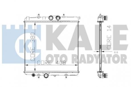 PEUGEOT Радиатор охлаждения 206 1.1/1.6 KALE 216899