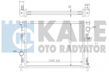 CHRYSLER Радиатор охлаждения 300C 2.7/5.7 04- KALE 341940
