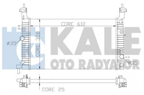 OPEL Радиатор охлаждения Meriva A 1.7DTi 03- KALE 342065 (фото 1)