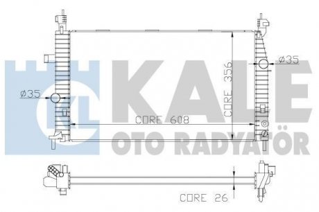 OPEL Радиатор охлаждения Meriva A 1.4/1.8 KALE 342070
