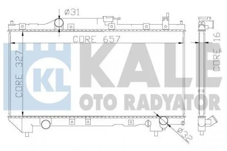 TOYOTA Радиатор охлаждения Avensis 2.0 97- KALE 342130