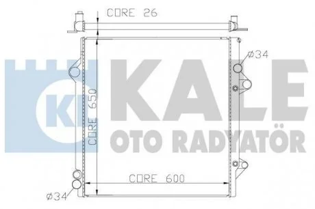 Радіатор охолодження Toyota Fj Cruiser, Land Cruiser Radiator OTO RADYATOR KALE 342180