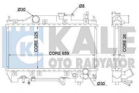 TOYOTA Радиатор охлаждения с АКПП Avensis 2.0 97- KALE 342190