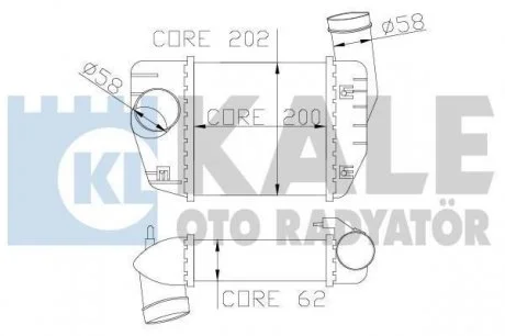 VW Интеркулер Audi A6 2.0TDI 04- KALE 342200