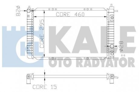 DAEWOO Радиатор охлаждения Matiz 0.8 98- (АКПП) KALE 342260