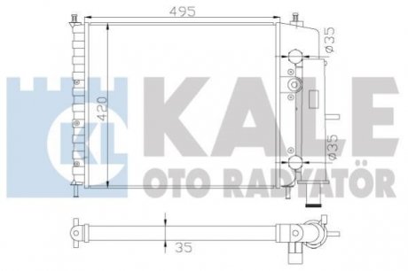 FIAT Радиатор охлаждения Brava,Marea 1.4/1.6 KALE 342270 (фото 1)