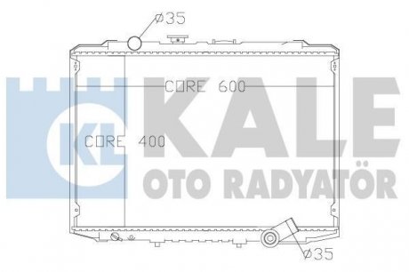 HYUNDAI Радиатор охлаждения H-100 2.5D 93- KALE 342290